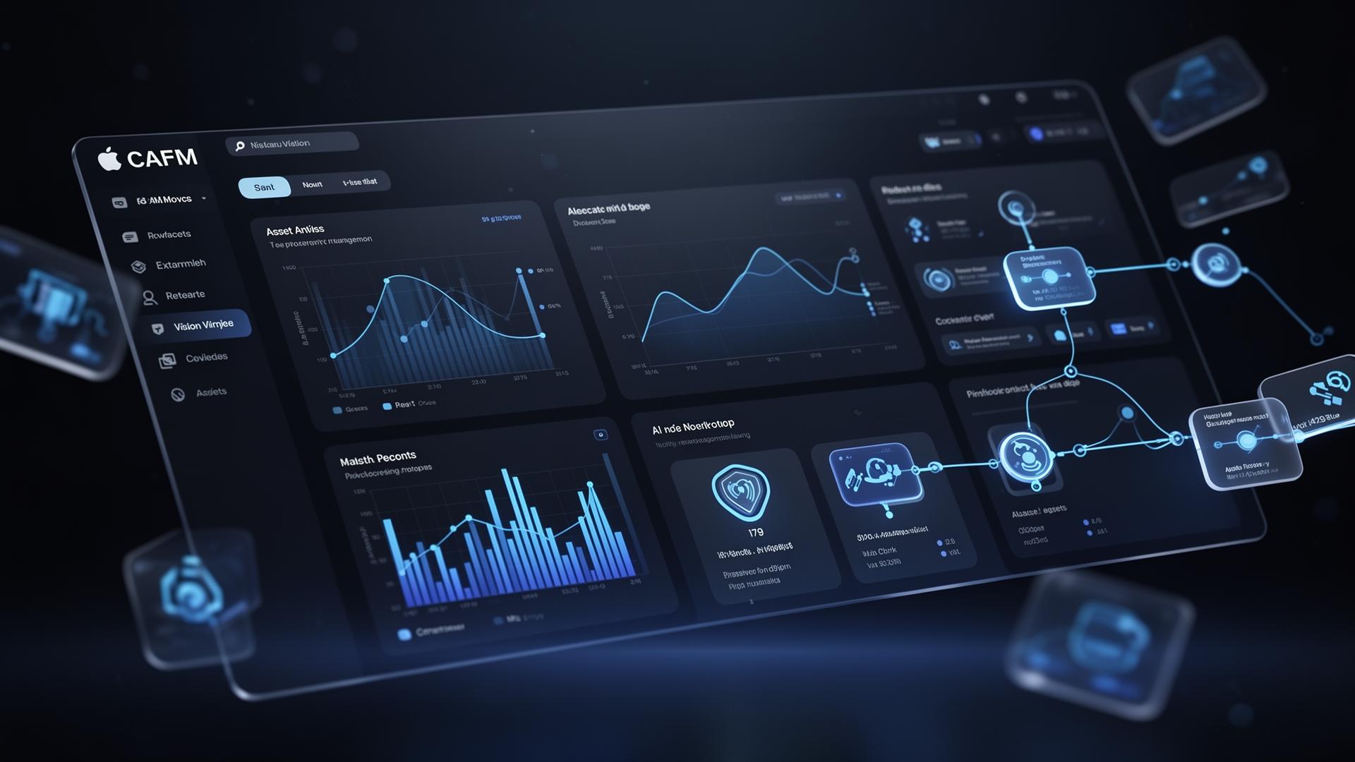 CAFM AI dashboard mockup